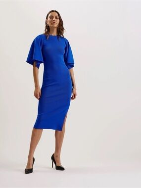 slim fit dress slacks Rebecca Cotton Midi Dress  Savannah Taylor